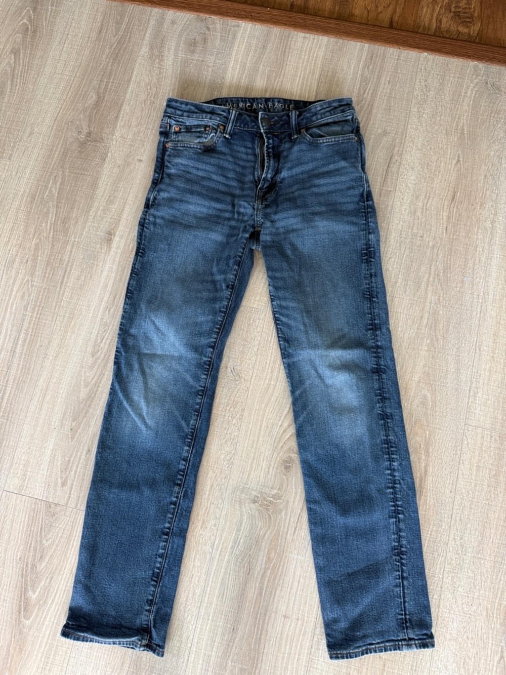 American Eagle Outfitters Dark Blue Straight-Leg Men’s Jeans